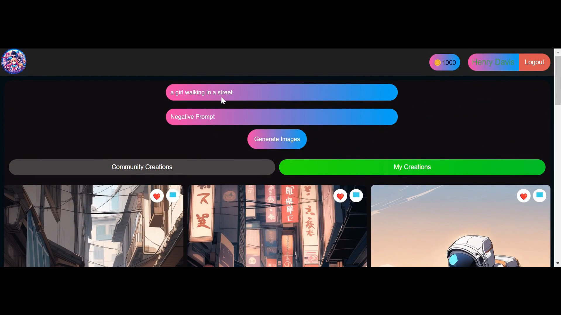 AnimeGen - AI Art Generation Platform - Image 1